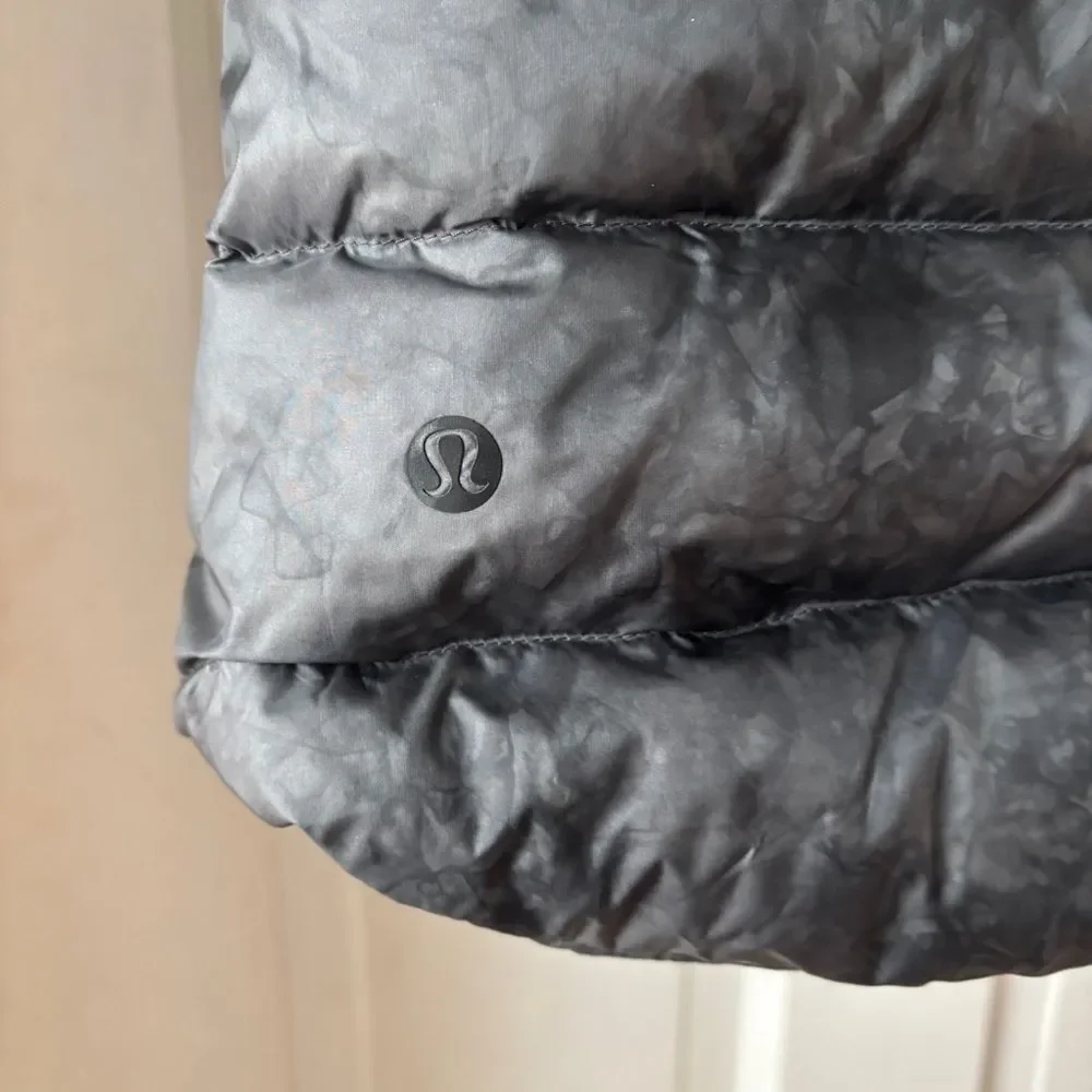 lululemon Pack It Down Vest Puffer Diamond Dye Melanite Black Size 6